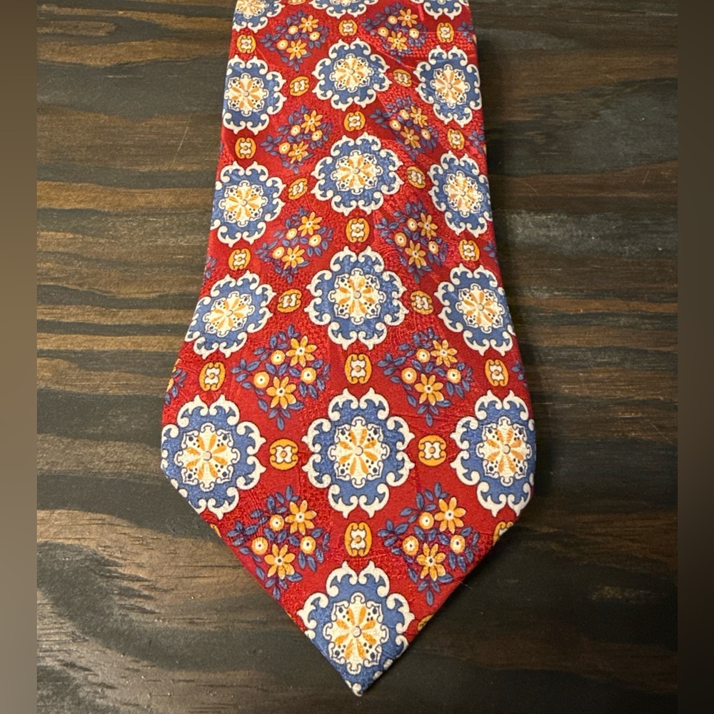 Nick Bronson 🇮🇹 100% Silk Men’s Neck Tie 63” XLong Multicolor Made in Italy